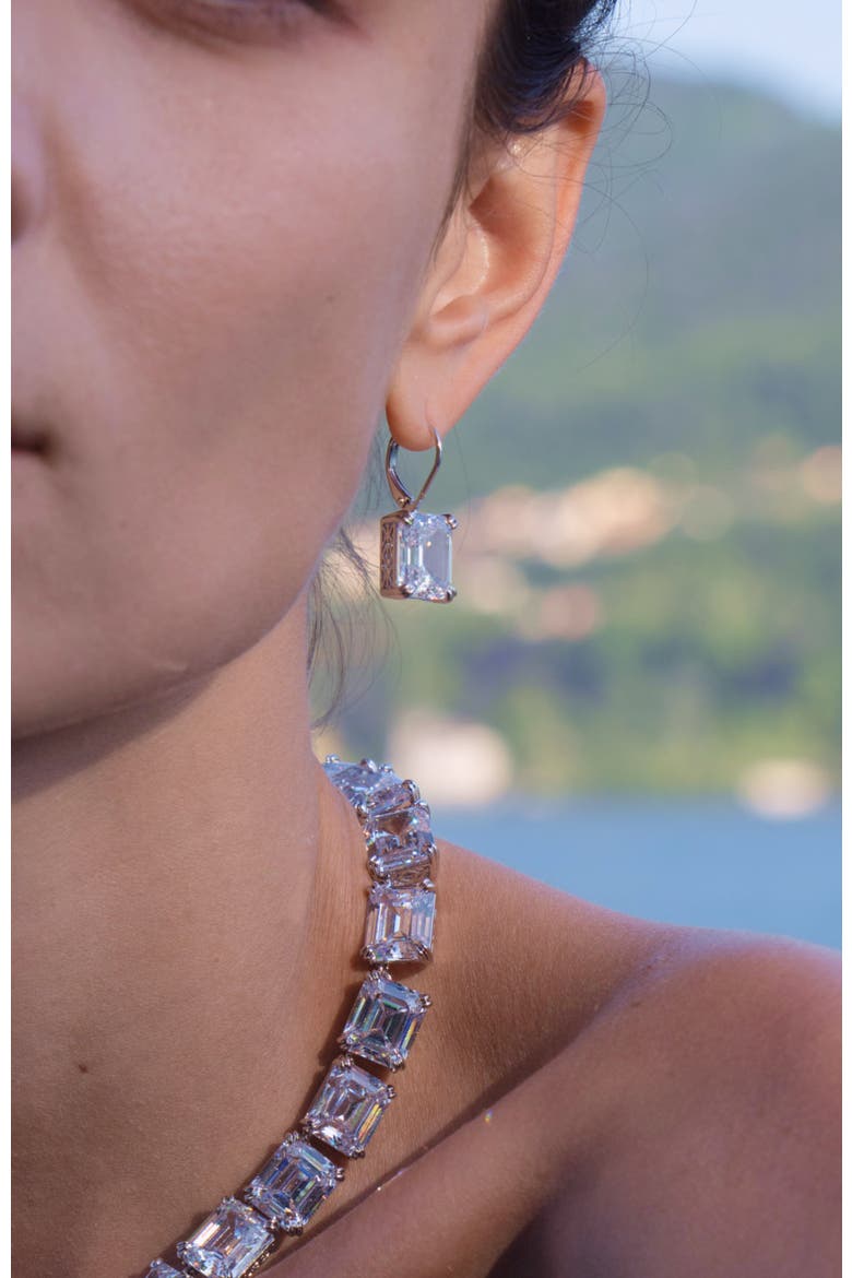 Coconut Glow Earrings, Alternate, color, Sliver & Crystal Clear