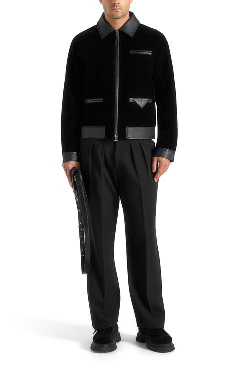 Tony Velvet & Leather Contrast Jacket
