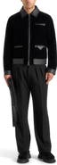 Manière De Voir Tony Velvet & Leather Contrast Jacket