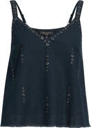 rag & bone Aubrey Grommet Trim Linen & Cotton Camisole