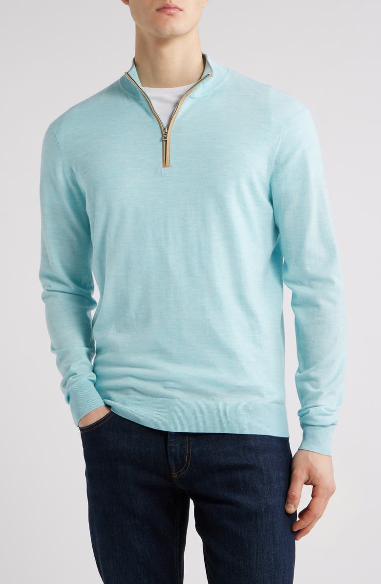 Peter Millar Crown Crafted Excursionist Flex Quarter Zip Pullover, Main, color, 