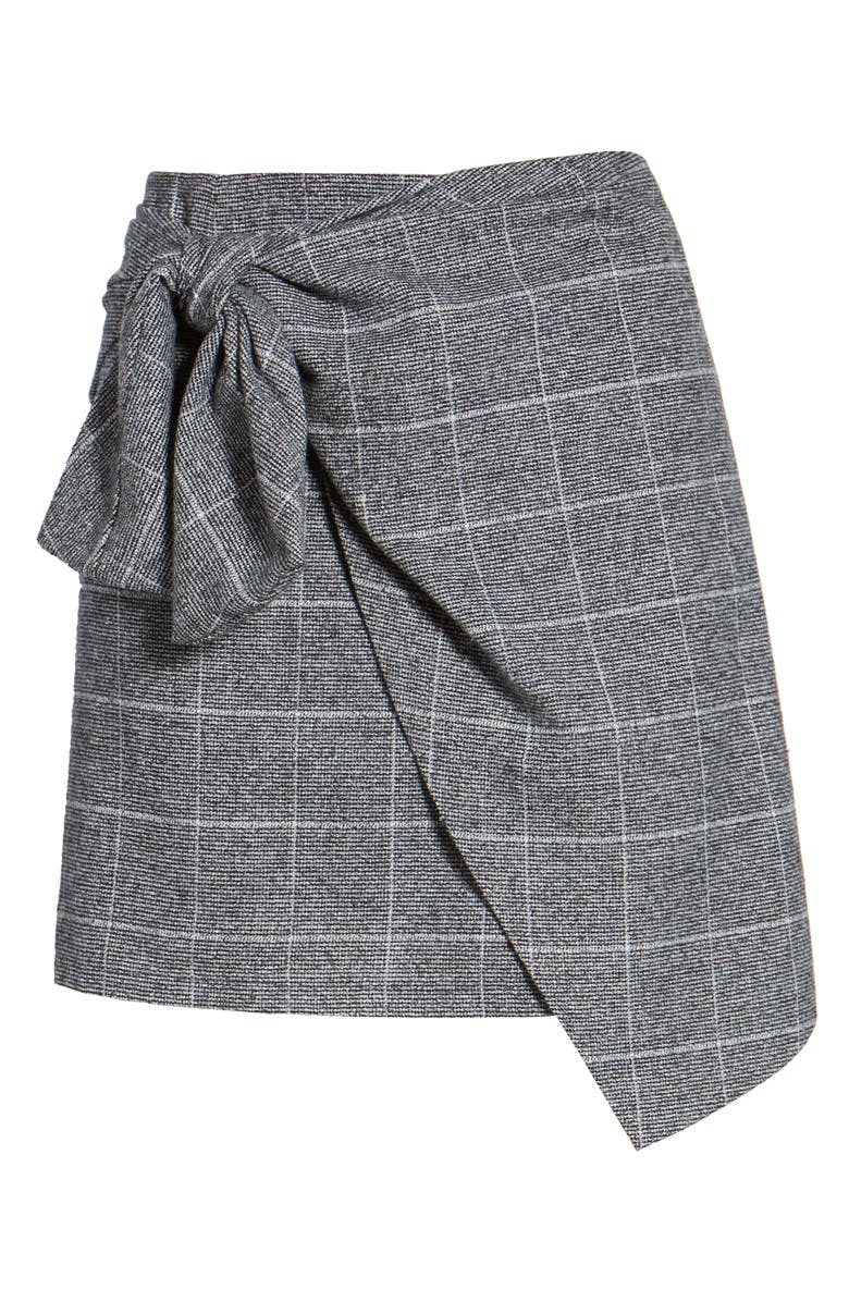 Leith Faux Wrap Miniskirt, Alternate, color, 