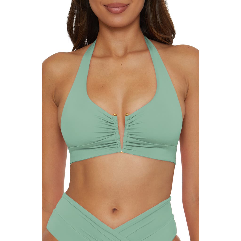Becca Line In The Sand Bikini Top In Mineral
