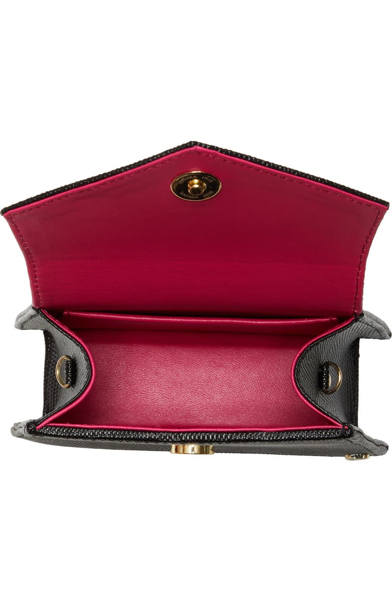 Anima Iris Zaza Lizard Embossed Leather Top Handle Bag, Alternate, color,