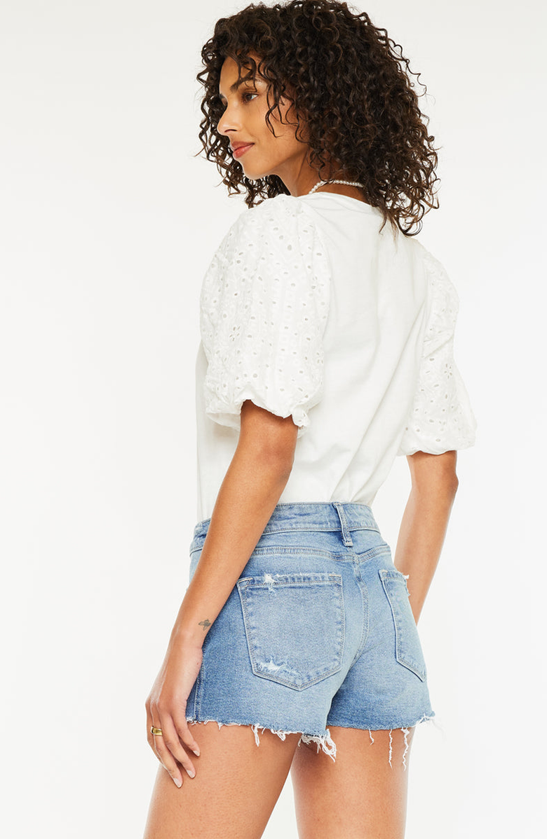 KanCan Nola Mid Rise Boyfriend Shorts, Alternate, color,