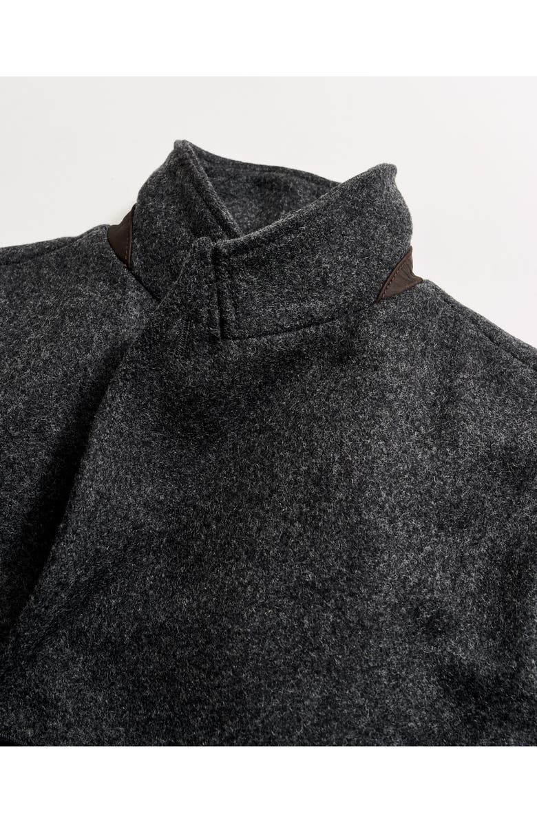 Billy Reid Bond Wool Blend Peacoat, Alternate, color, Grey Heather