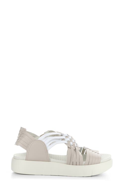 Bos. & Co. Rizer Strappy Platform Sandal In Beige/white Leader