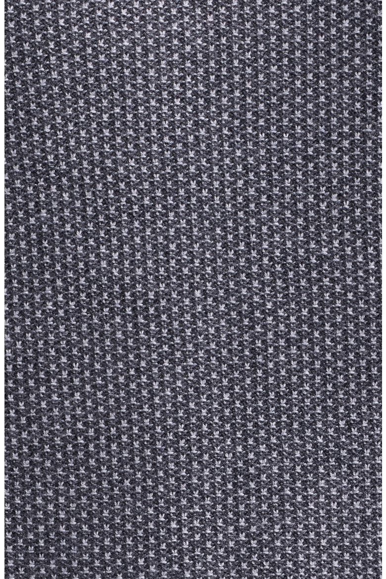 Two Tone Cotton & Cashmere Crewneck Sweater, Alternate, color, COAL- GREY DECEMBER HEATHER