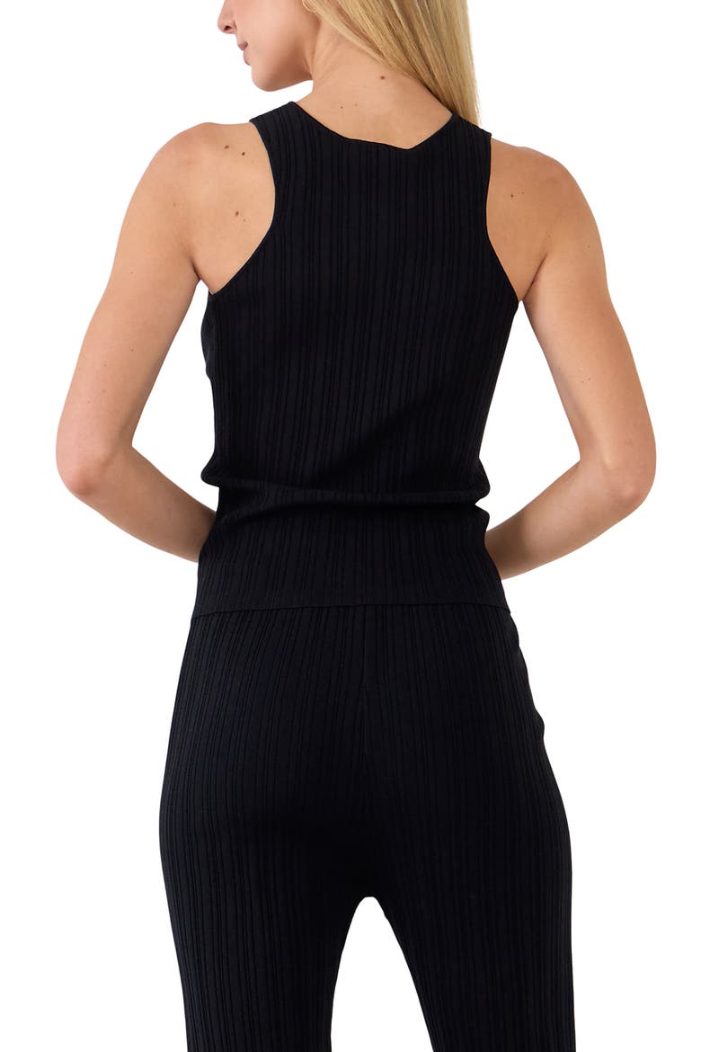 Slick Rib Cutaway Tank, Alternate, color, BLACK