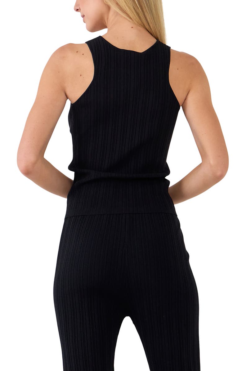 Grey Lab Slick Rib Cutaway Tank, Alternate, color, Black