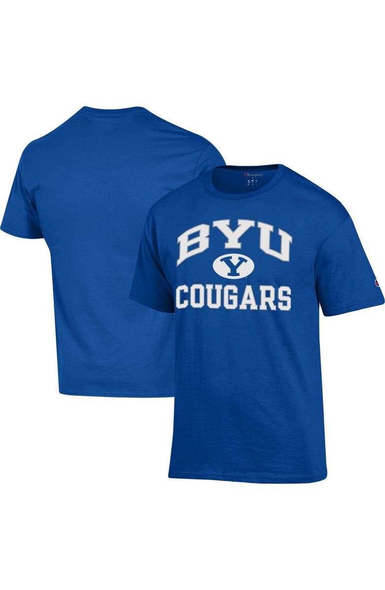Champion Men's Champion Royal BYU Cougars High Motor T-Shirt, Main, color,