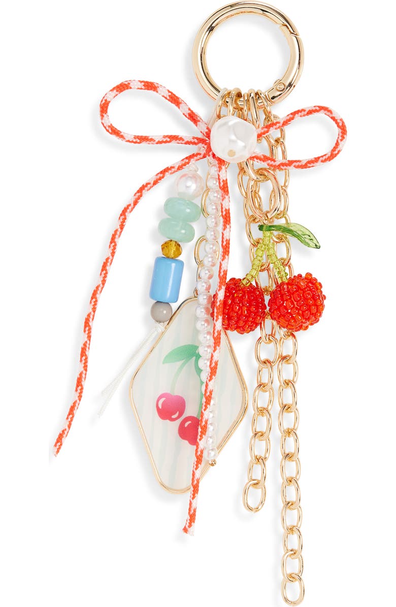 Chelsea28 Cherry Cluster Bag Charm, Main, color, Red Multi- Gold