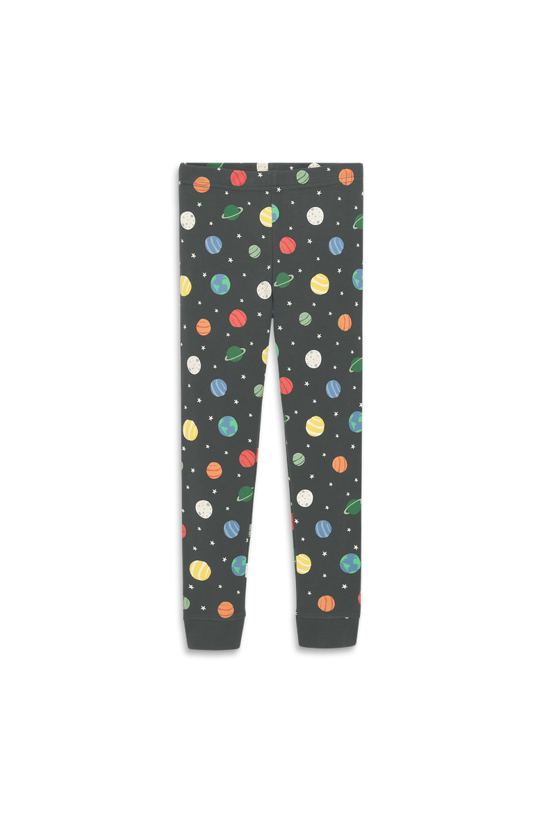 Kids Organic Pj Pant In Rainbow Graphic Prints, Main, color, Asphalt Galaxy