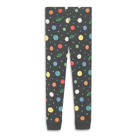 Kids Organic Pj Pant In Rainbow Graphic Prints