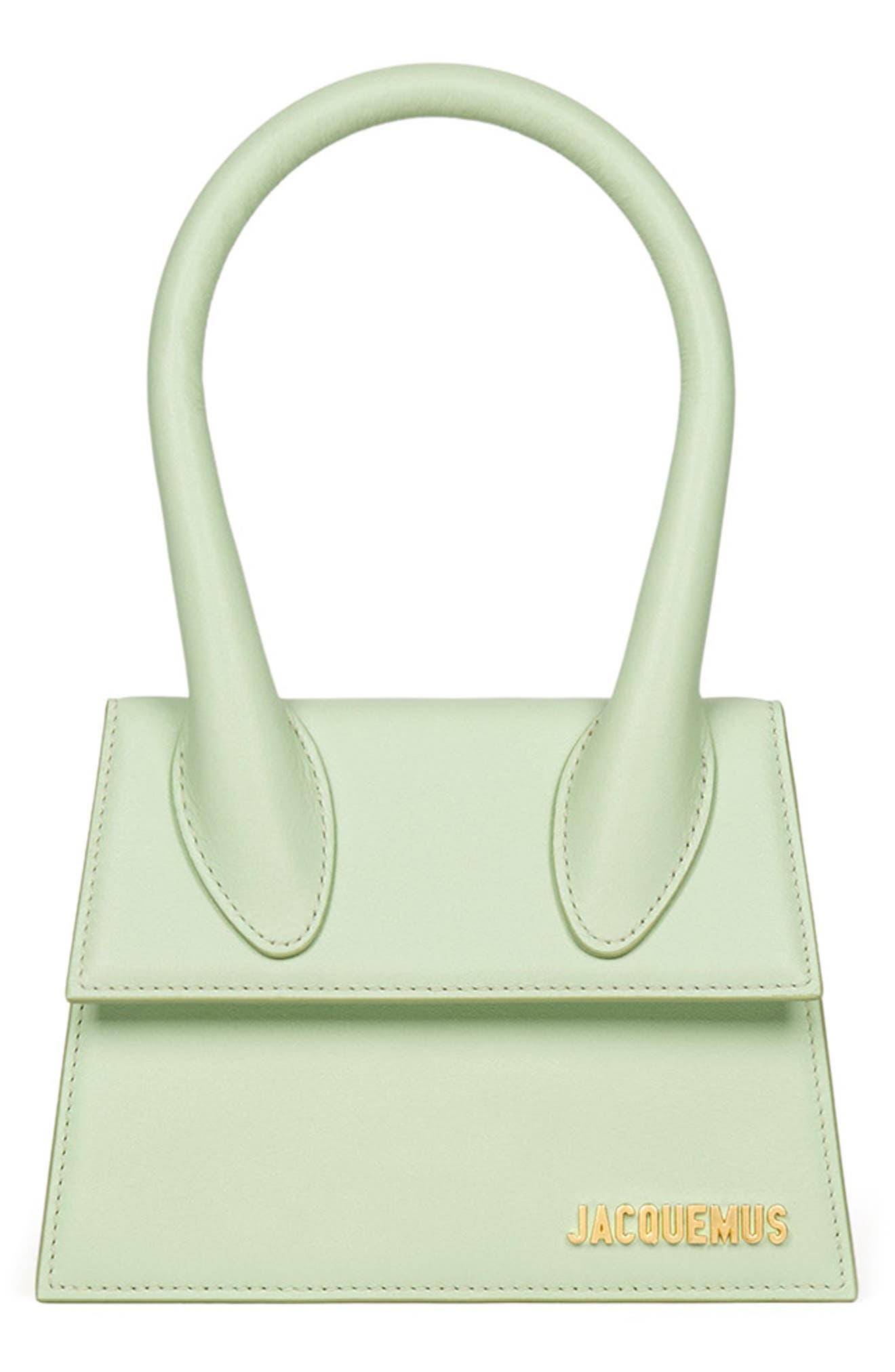 Le Chiquito Moyen Leather Top Handle Bag, Main, color, LIGHT GREEN