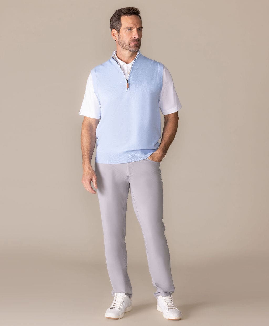 ASHWORTH GOLF Stormy 1/4 Zip Vest (Men) | Nordstrom