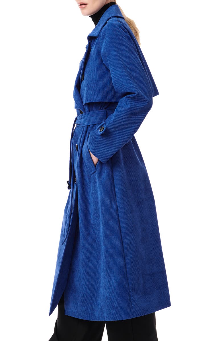 Bernardo Corduroy Trench Coat, Alternate, color, 