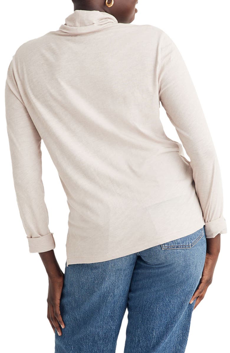 Madewell Whisper Cotton Turtleneck, Alternate, color, Ashen Silver