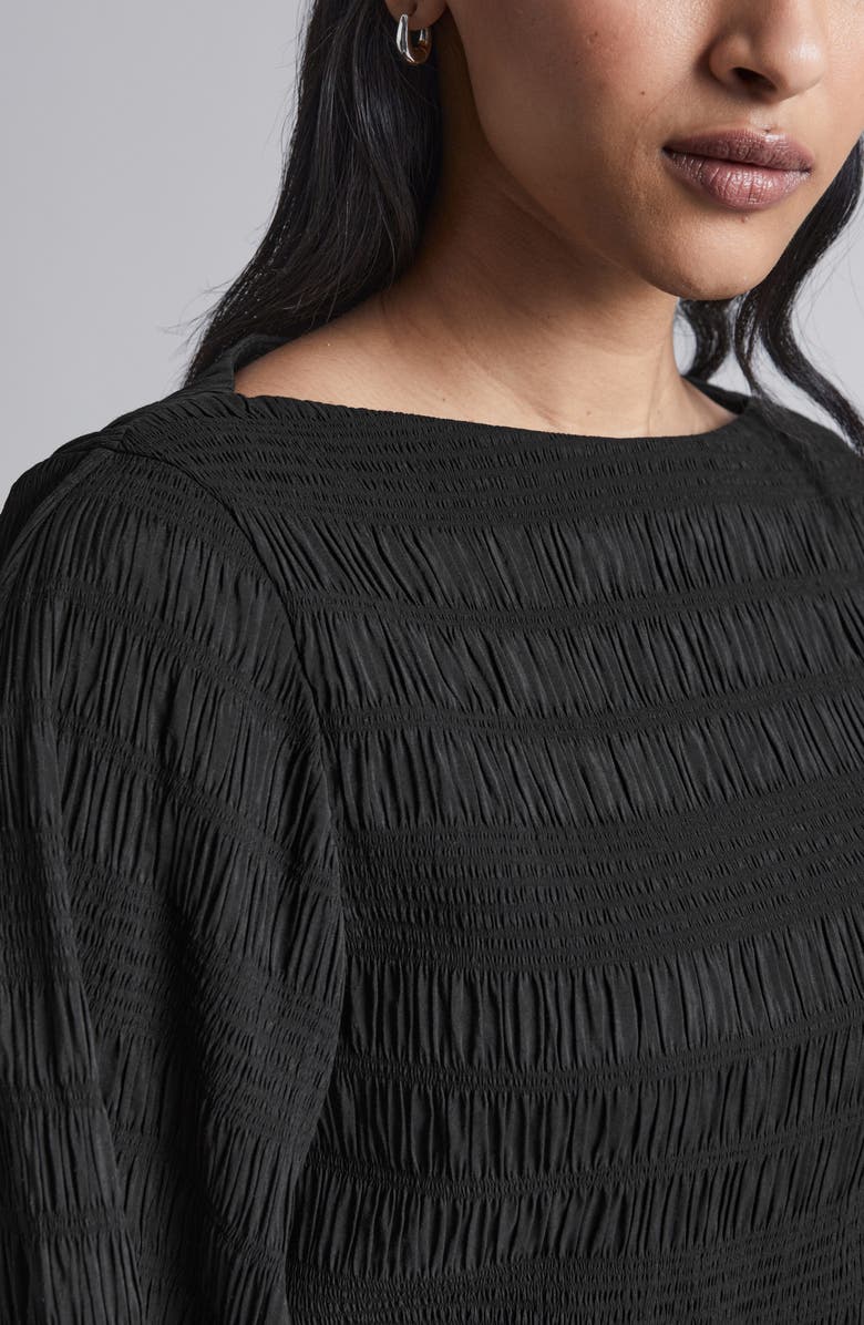 & Other Stories Shirred Bateau Neck Top, Alternate, color,