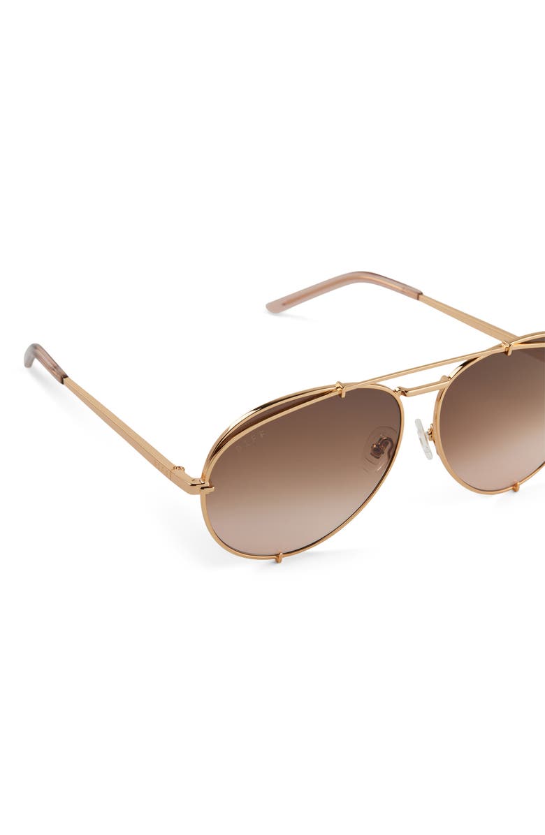 DIFF Koko 63mm Gradient Oversize Aviator Sunglasses, Alternate, color, 