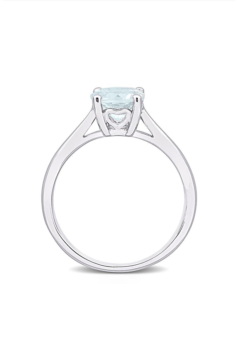 Aquamarine Solitaire Ring, Alternate, color, BLUE