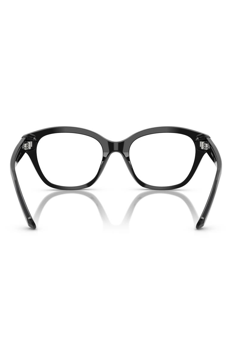 Swarovski 51mm Pillow Optical Glasses, Alternate, color, Black