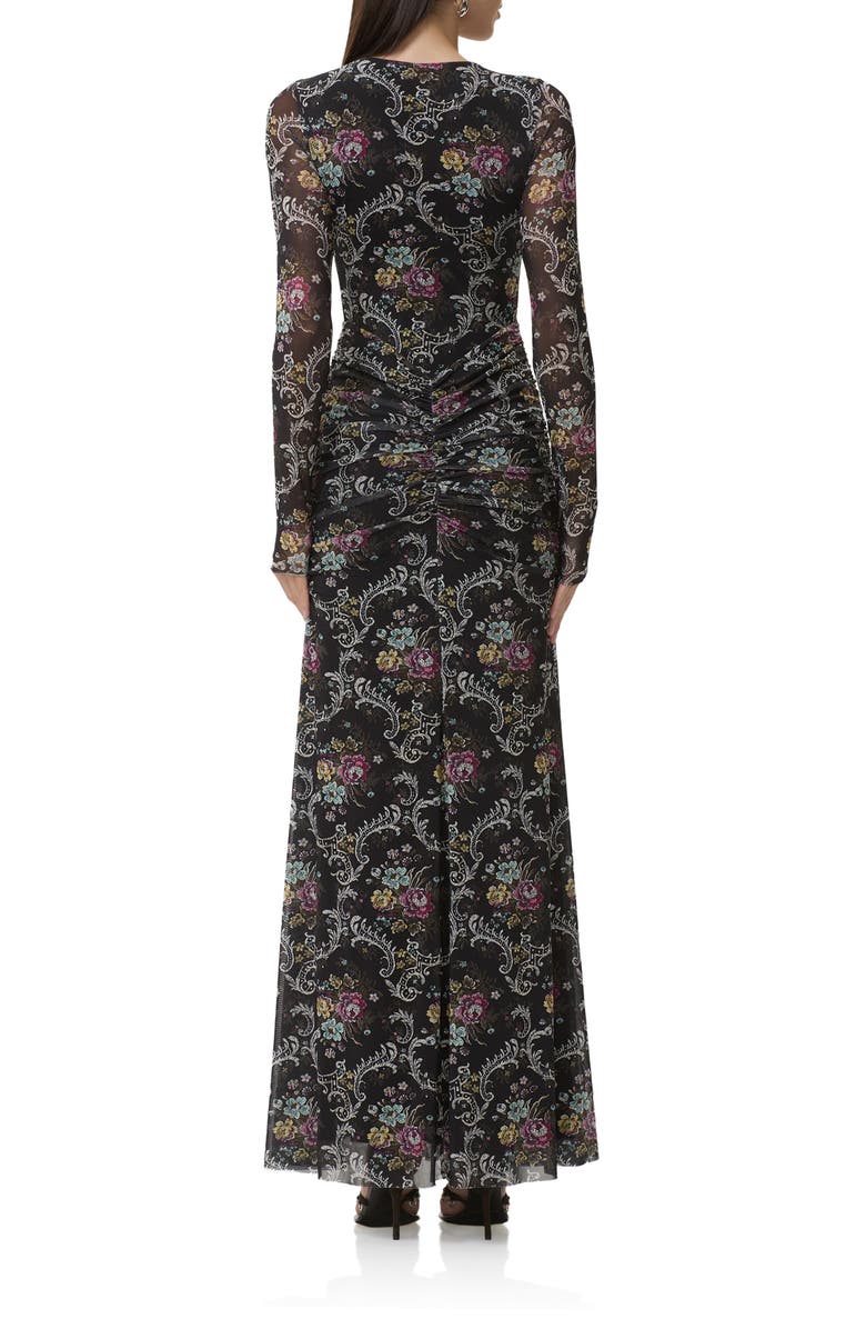 AFRM Daysa Shirred Long Sleeve Maxi Dress, Alternate, color, Ornate Floral