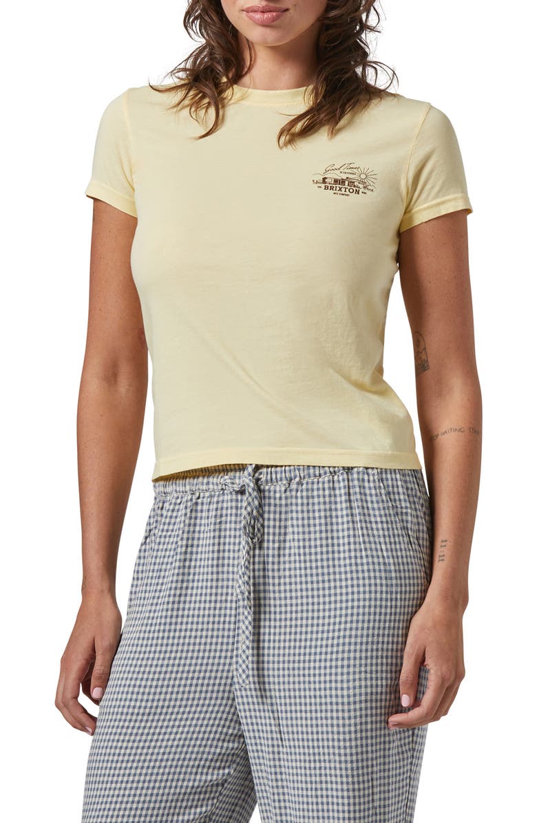 Brixton Good Times Cotton Graphic T-Shirt, Main, color, Panna Cotta