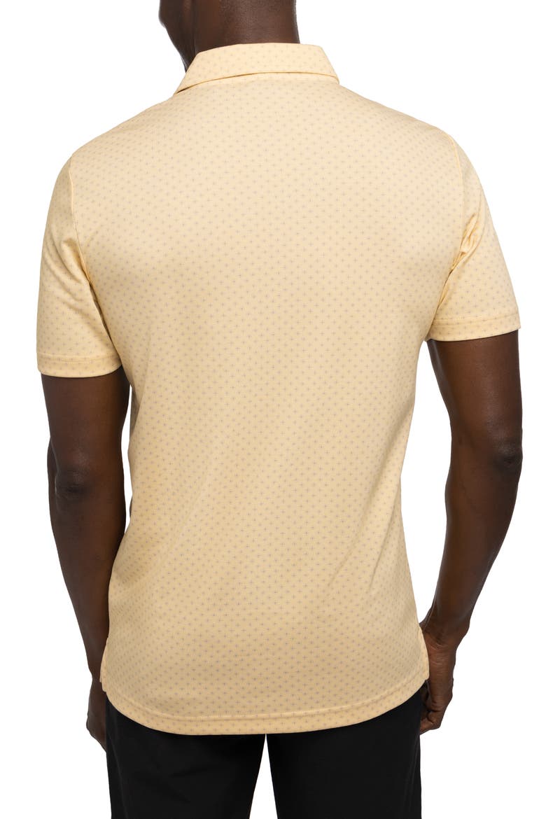 Bamboo Calm Foulard Print Polo, Alternate, color, HEATHER GOLDEN CREAM