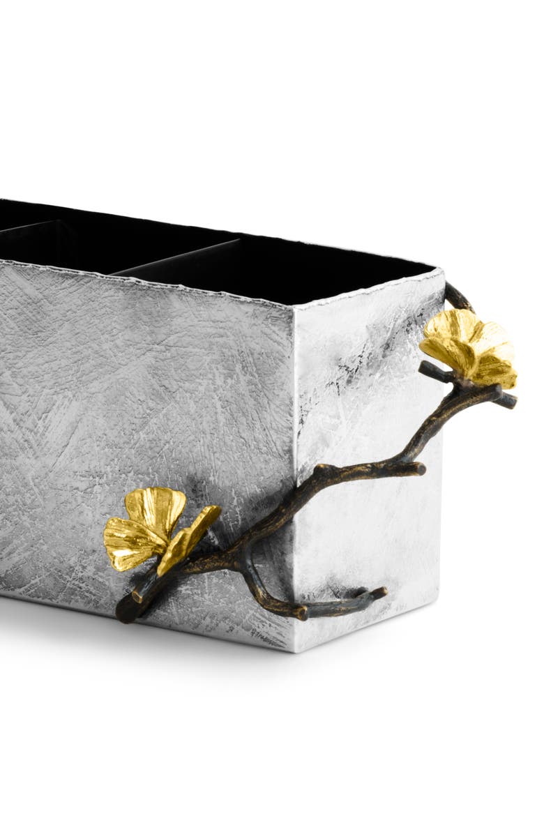 Michael Aram Butterfly Ginkgo Cutlery Caddy, Alternate, color, Silver/ Gold