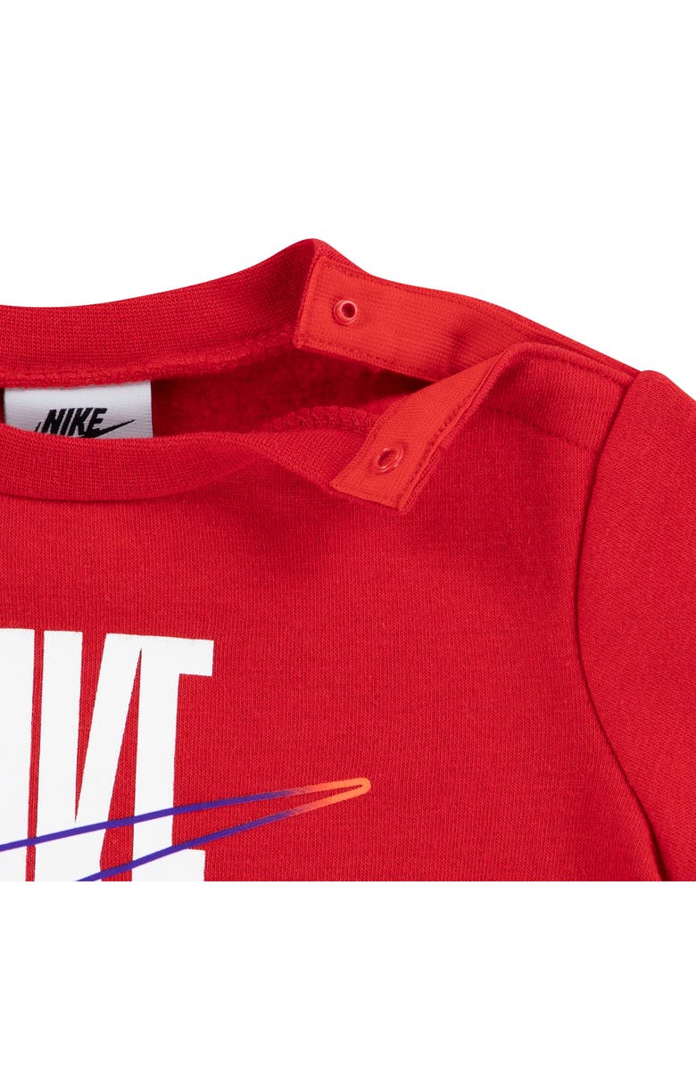 Nike Rise Fleece Crewneck Sweatshirt & Joggers Set, Alternate, color, K5fblack/R