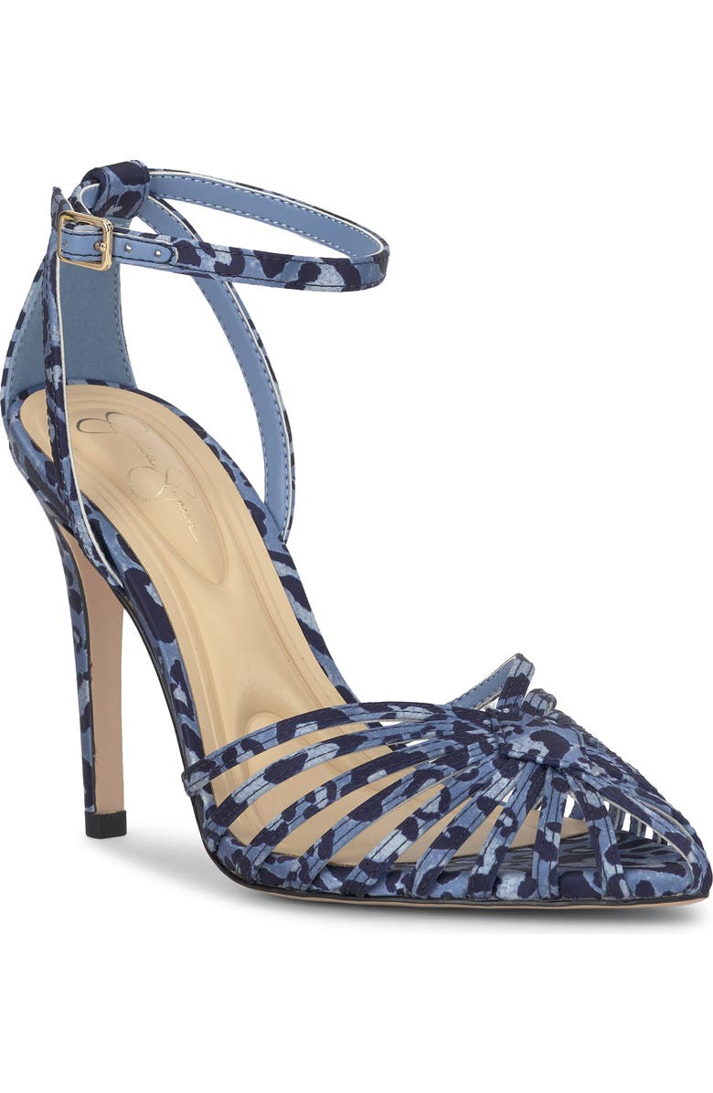 Jessica Simpson Paveri Ankle Strap Pointed Toe Pump, Main, color, Blue 05