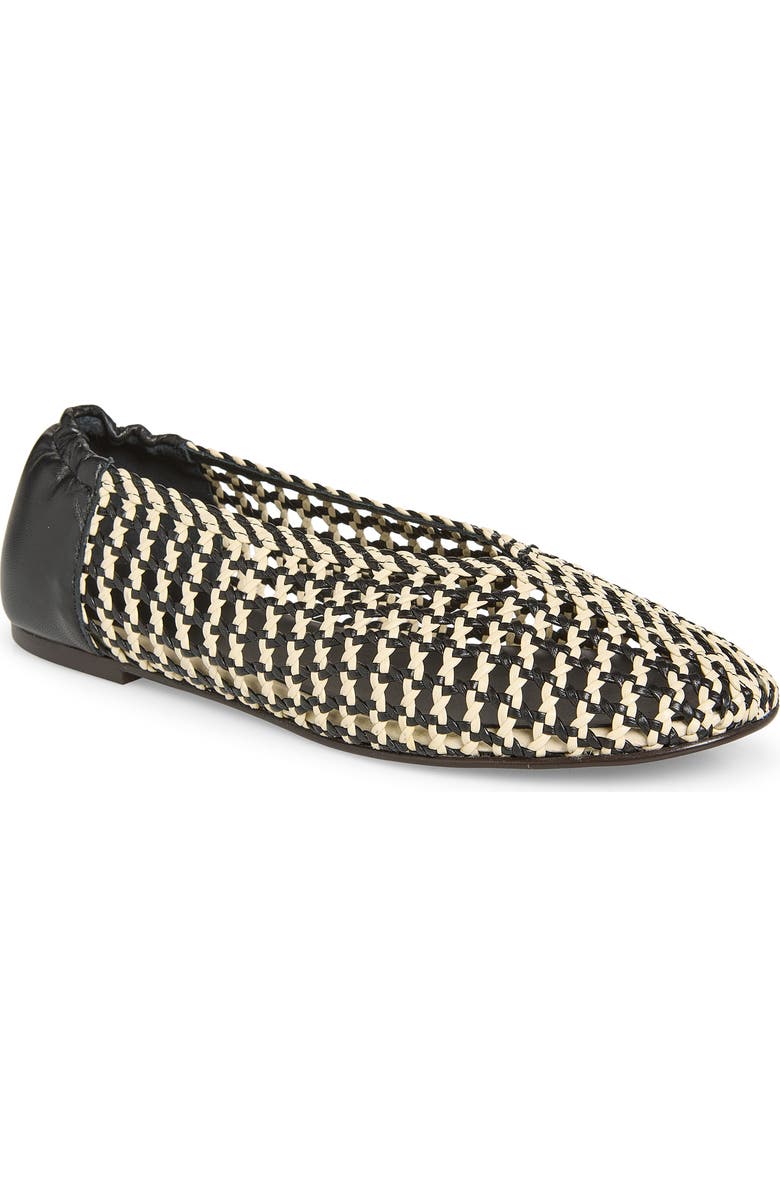 Freda Salvador Woven Ballet Flat, Main, color, Vanilla Woven Calf