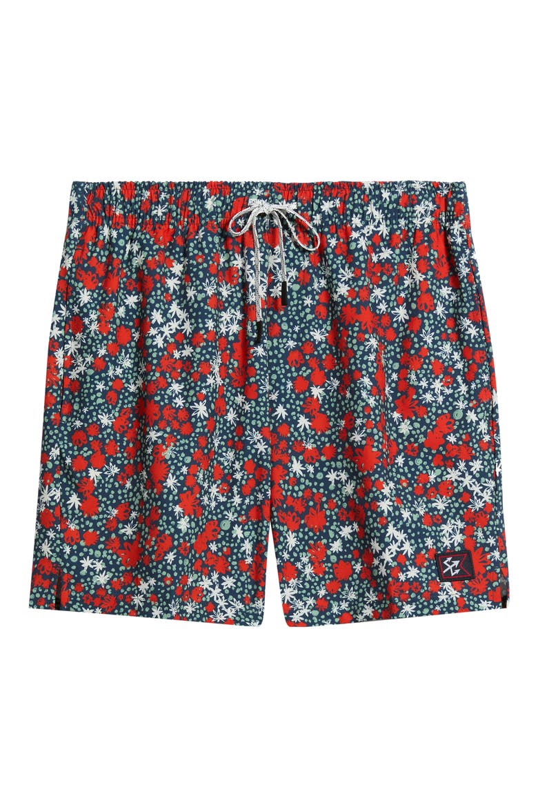 Warwick Stretch Drawstring Shorts, Alternate, color, NAVY/ RED