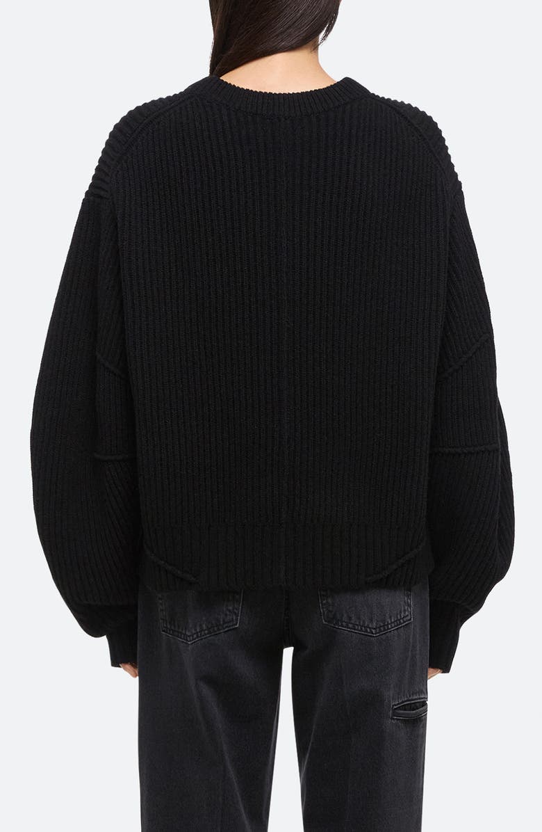 Helmut Lang Apex Wool Blend Rib Knit Bomber Jacket, Alternate, color,