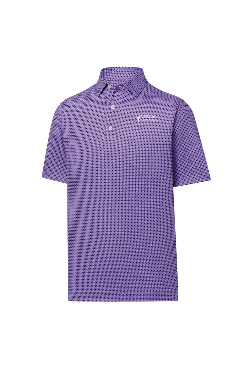 Men's FootJoy Purple Valspar Championship Dot Geo Print Polo, Main, color, Purple