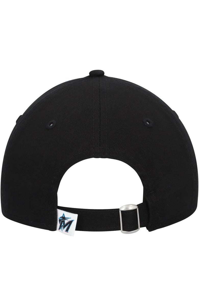 New Era Youth New Era Black Miami Marlins Core Classic 9TWENTY Adjustable Hat, Alternate, color, 