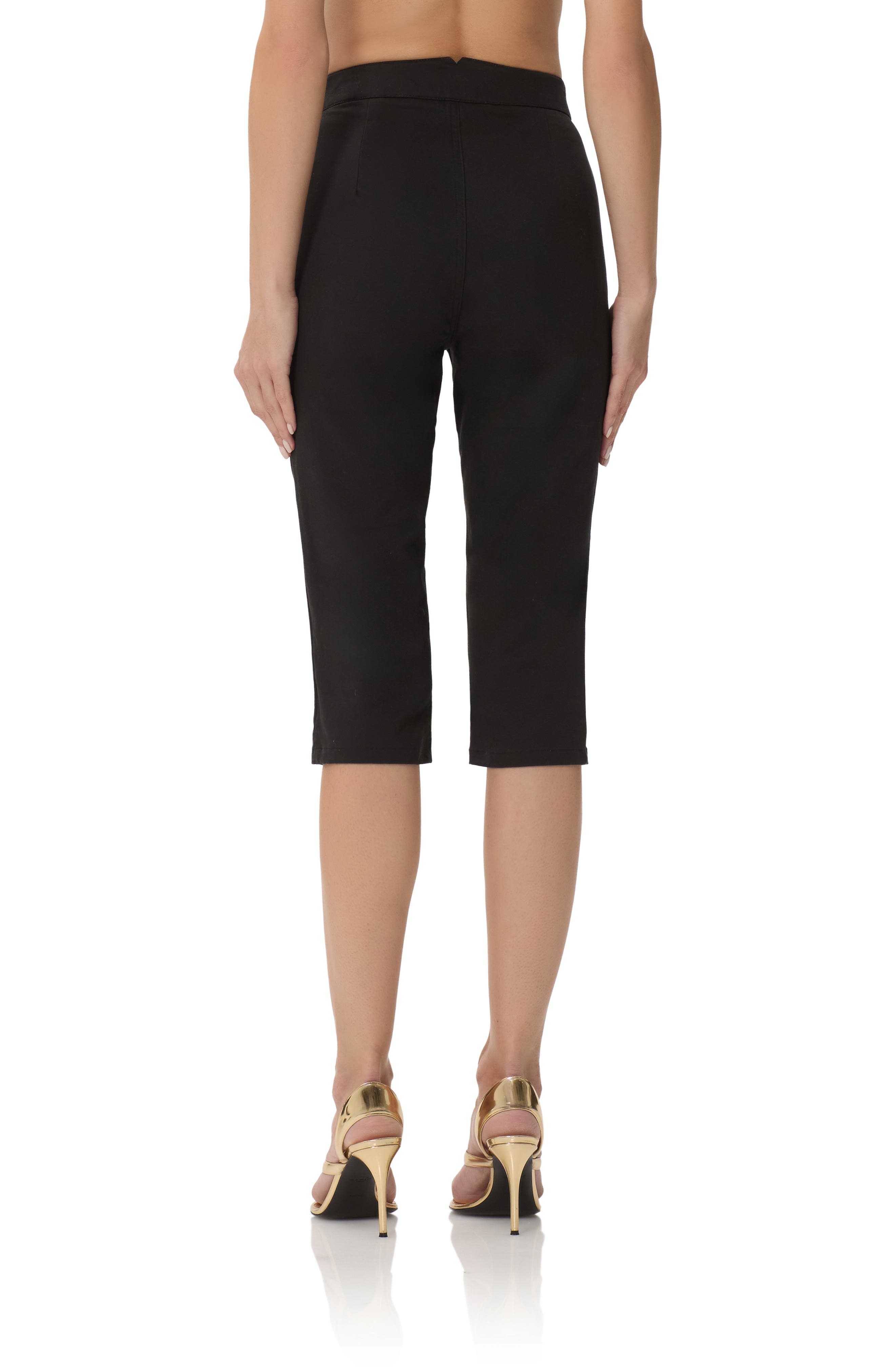Calla Faux Leather Capri Pants - image 2