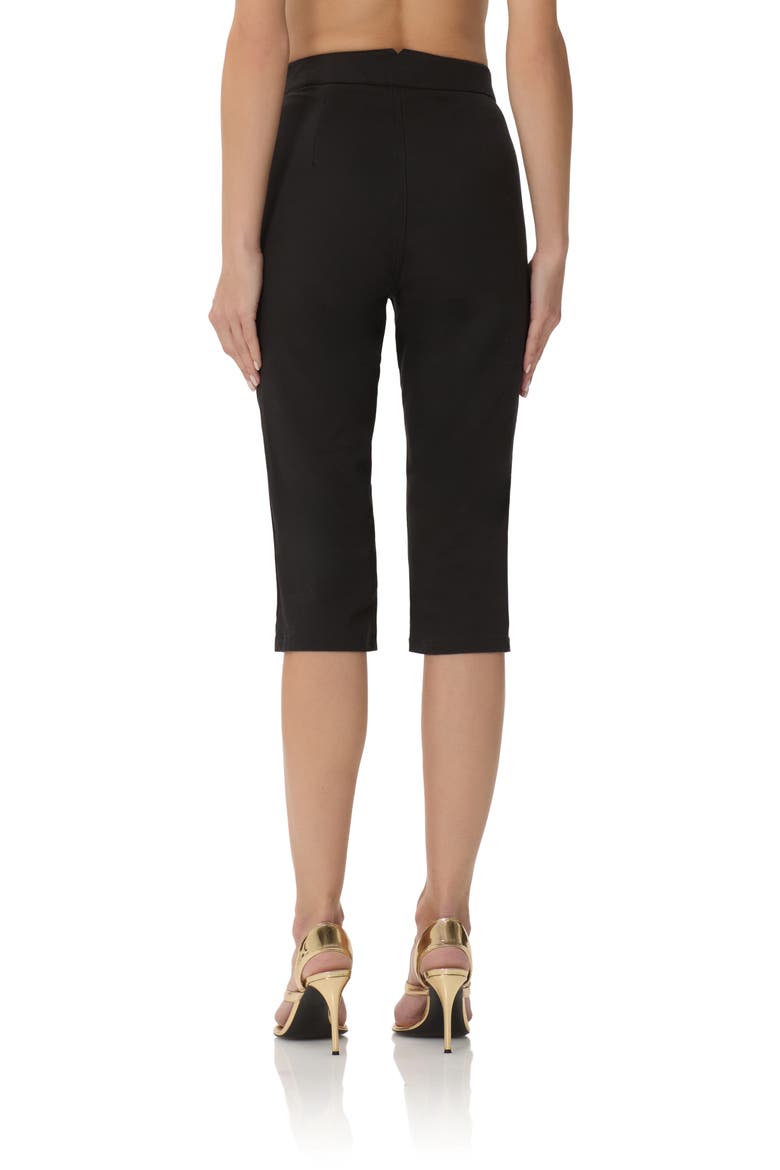 Calla Faux Leather Capri Pants, Alternate, color, NOIR