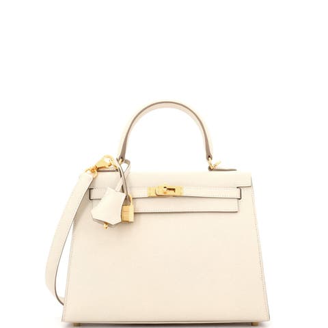Kelly Handbag Light Epsom with Gold Hardware 25