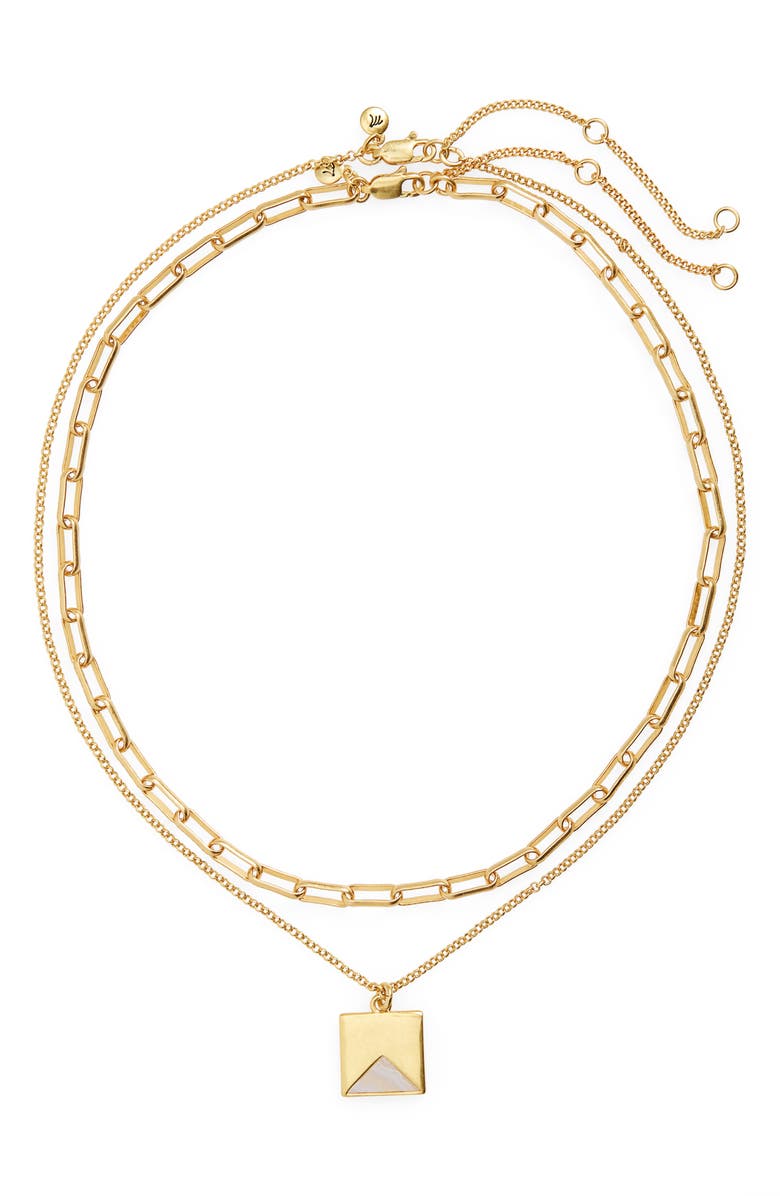 Madewell Palisade Pendant Necklace Set, Main, color, 