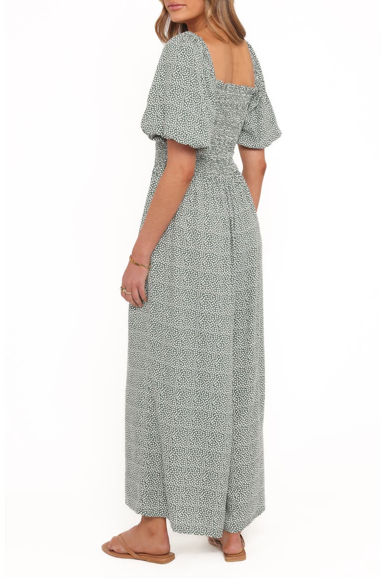 Bethany Smocked Wide Leg Jumpsuit, Alternate, color, GREEN