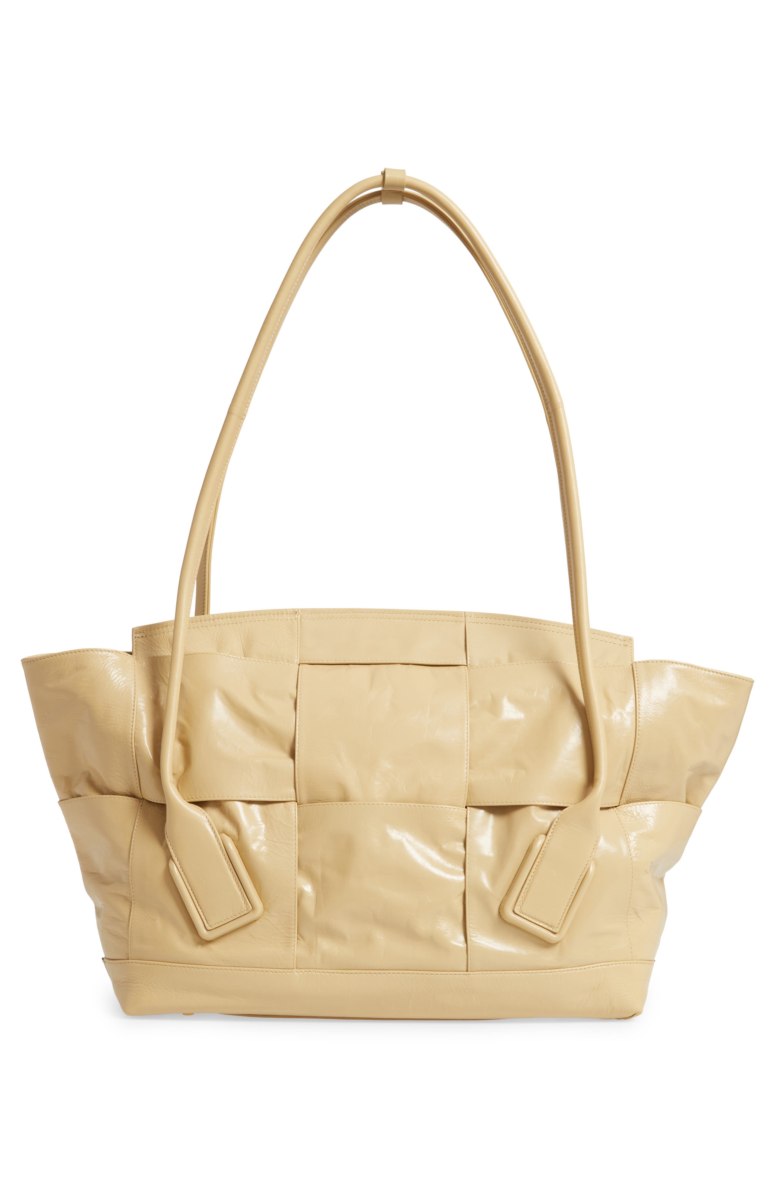 Bottega Veneta Arco Paper Leather Shoulder Bag, Alternate, color, 