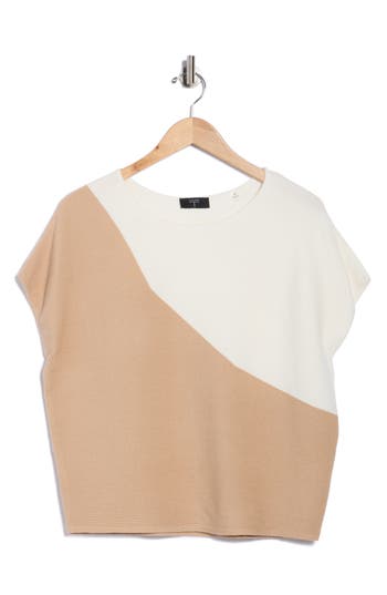 T Tahari Extended Sleeve Sweater In Neutral