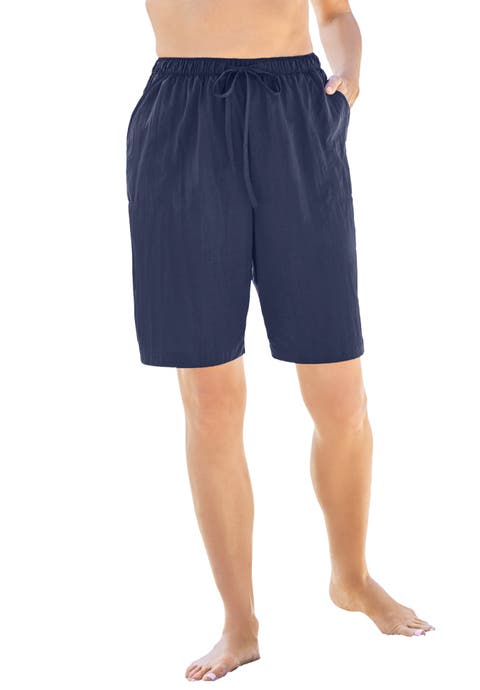 Taslon® Cover Up Board Shorts with Built-In Brief