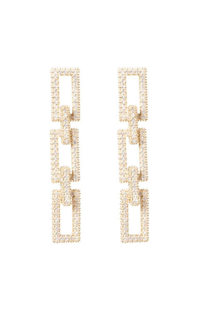 NICKHO REY Block Link Earrings, Main, color, White/Gold