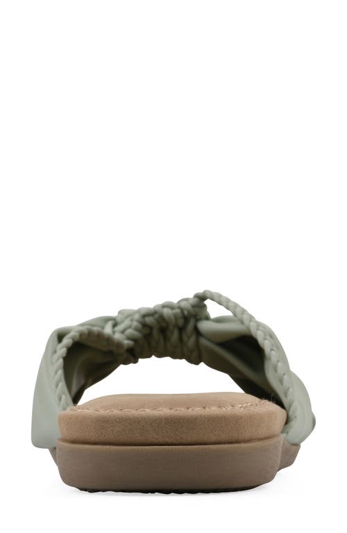 Cliffs By White Mountain Fasha Slide Sandal In Sage Green