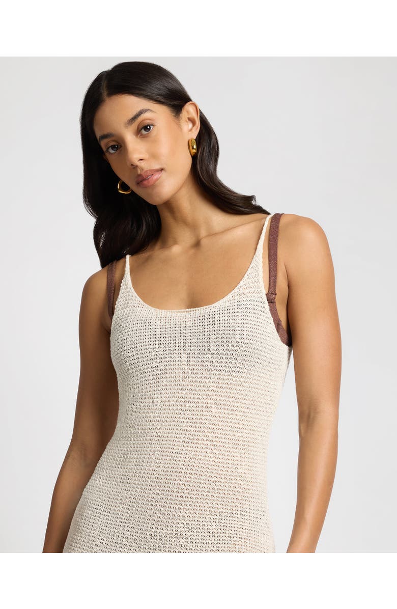 Onia Linen Sweater Scoop Maxi Dress, Alternate, color, Egret