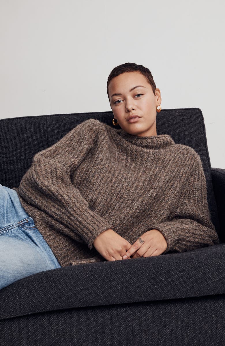 Madewell Loretto Funnel Neck Sweater, Alternate, color, 