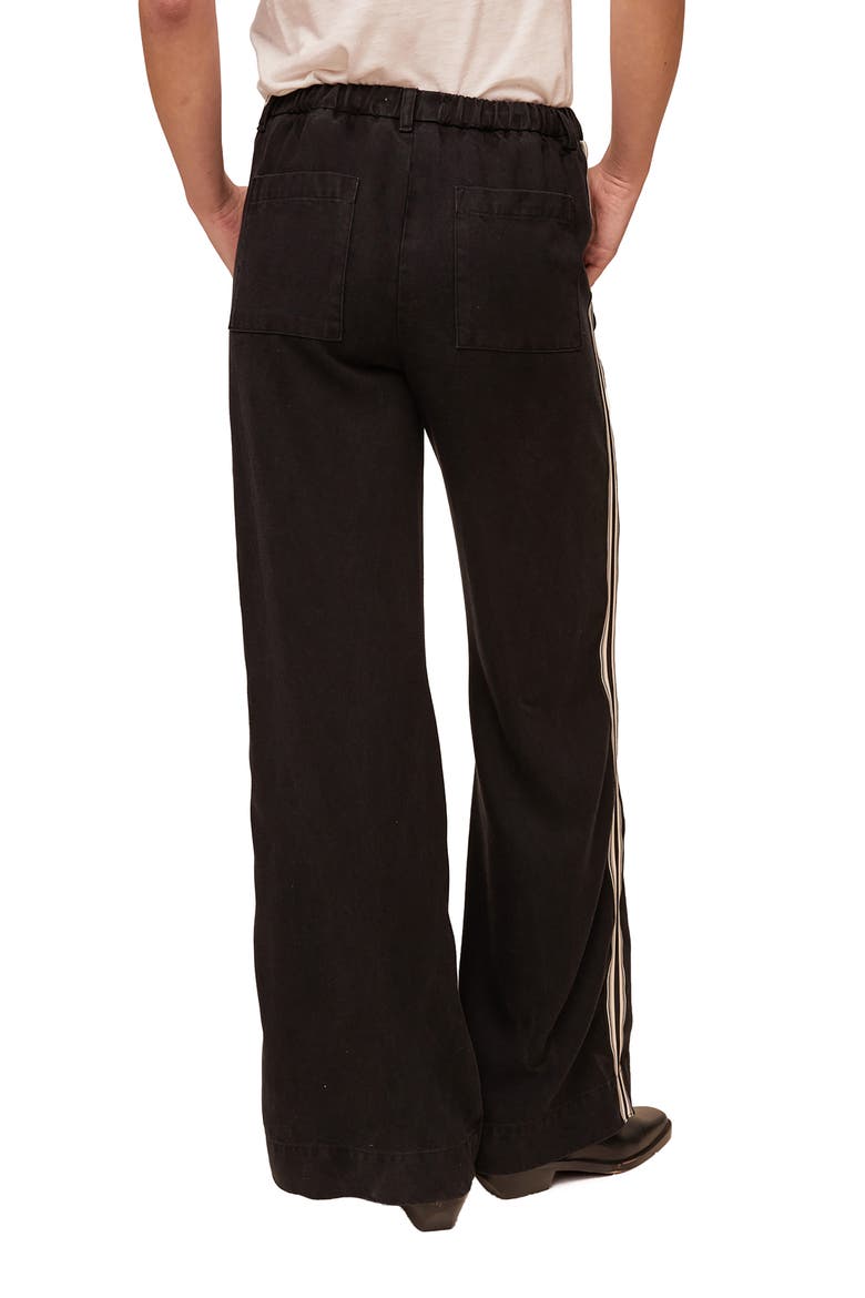 Side Stripe Flare Leg Jeans, Alternate, color, VINTAGE BLACK